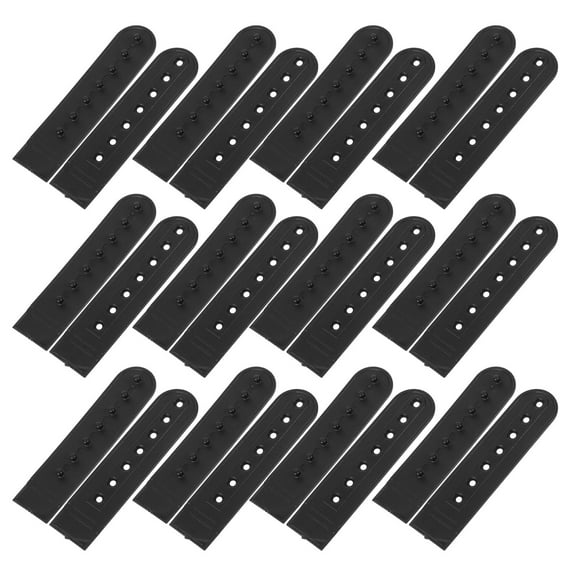 HOMEMAXS 20Pcs Garden Snapback Strap Black Plastic Snapback Hat Buckle Replacement Repair Strap With 7 Holes For Hat Cap