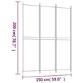 thumbnail image 4 of vidaXL 3-Panel Room Divider Brown 150x200 cm Fabric, 4 of 5