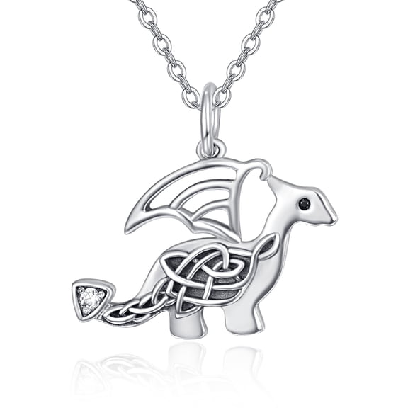 TANGPOET Dinosaur Necklace for Womens Sterling Silver Brontosaurus Dinosaur  Pendant Cute Animal Necklaces Jewelry Gifts Birthday
