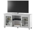 thumbnail image 4 of TV Stand for TVs up to 60" with Glass Doors in White, 4 of 11