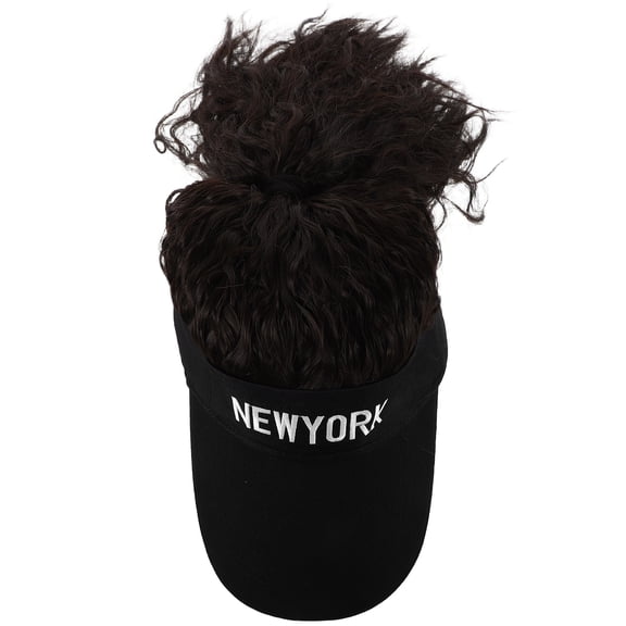 OUNONA Women's Short Wavy Synthetic Hair Wig with Baseball Cap, Natural Ponytail Hat Wig, Easy to Wear Hair Extensions for Daily Use