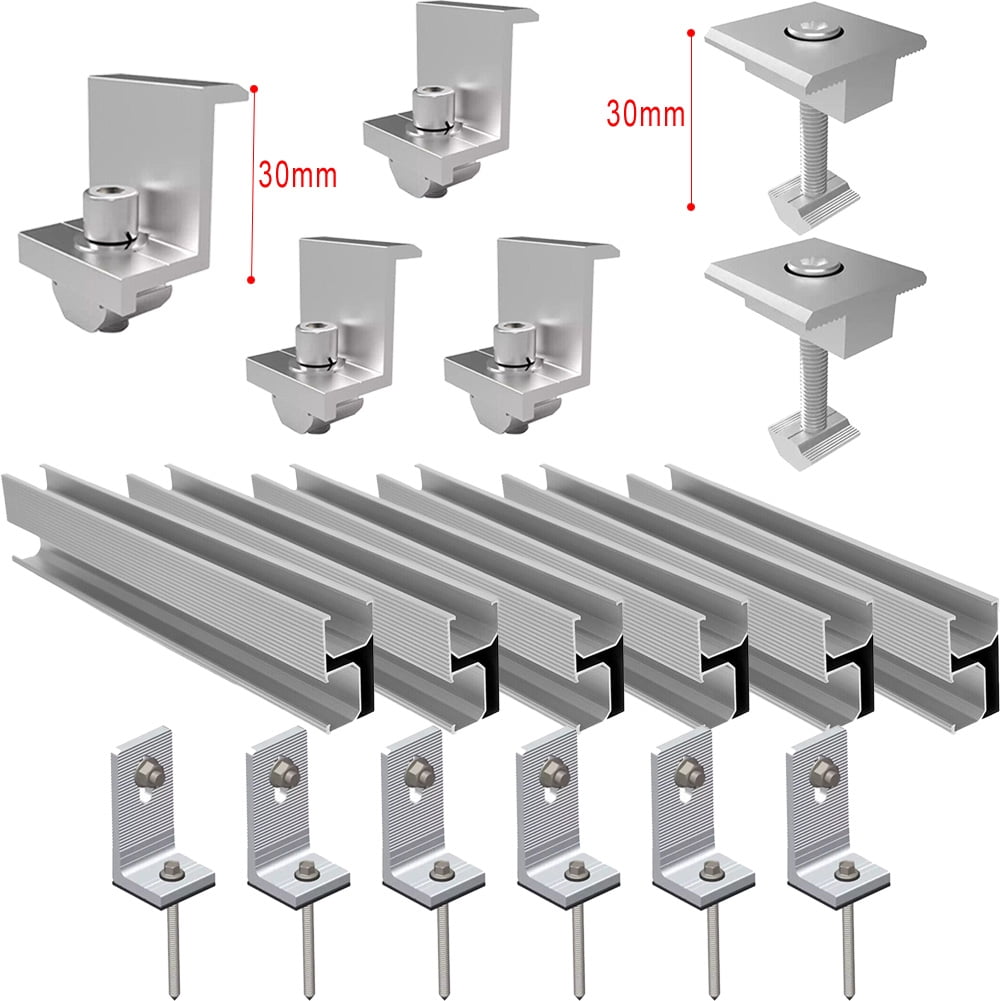 BSTHOE Solar panel PV profile Alu mounting rail Flat roof Metal roof ...