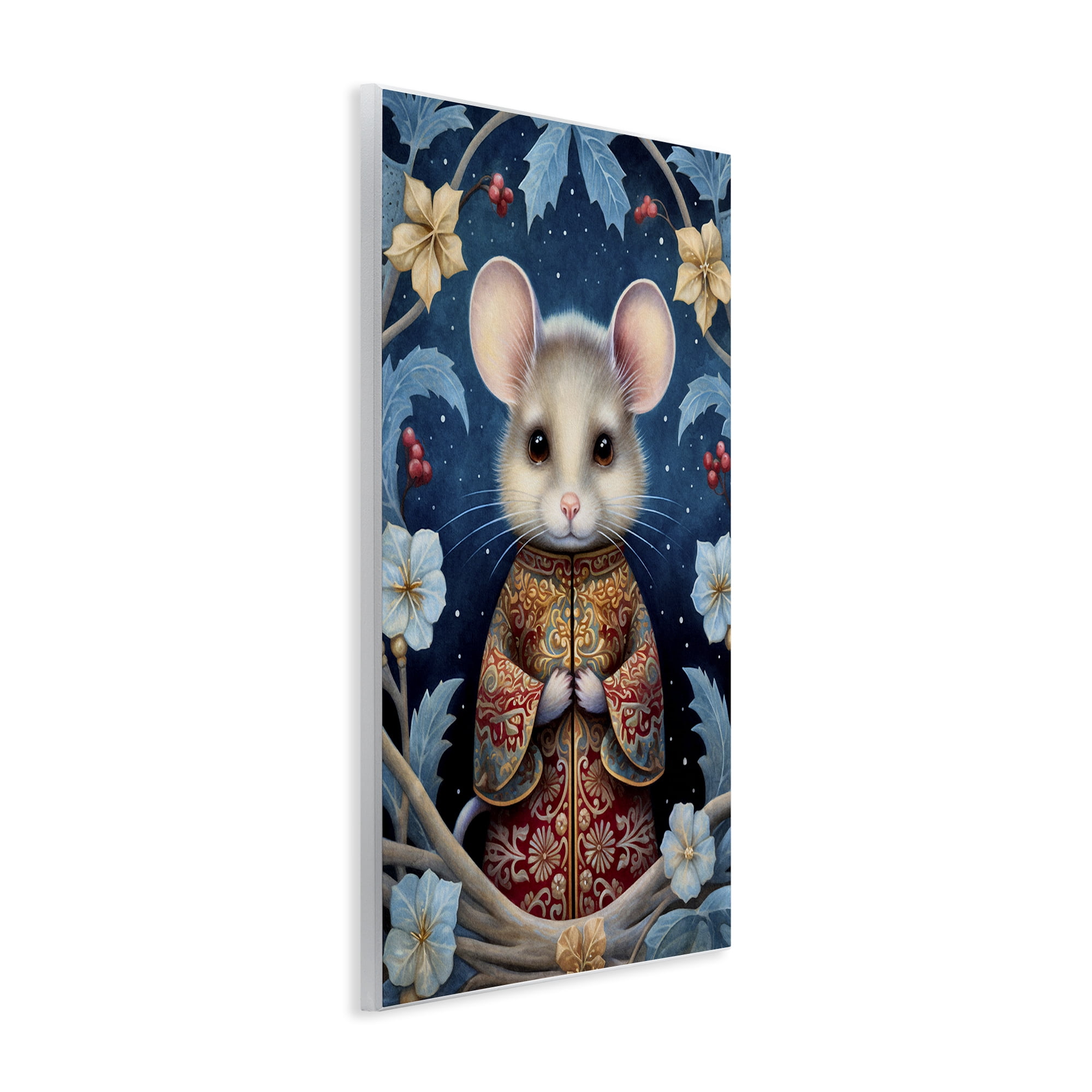 Stupell Industries Woodland Pattern Mouse Animals & Insects Painting Unframed Art Print Wall Art, 13 x 19