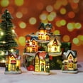 thumbnail image 2 of Christmas Village Sets - LED Lighted Christmas Village Houses with Figurines, Christmas Village Collection Indoor Room Decor - Collectible Buildings (6 PCS), 2 of 7