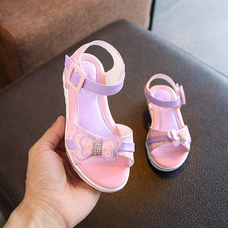 

Children Kids Baby Girls Crystal Bowknot Sandals Casual Shoes　 Fragarn