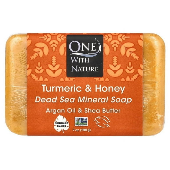 One With Nature Turmeric & Honey Bar Soap - 7 oz - Single Bar