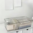 thumbnail image 2 of VQPeo Small Stackable Storage Bins with Hinged Lid, Acrylic Organizer Box, Clear Storage Box, Cosmetic Case for Home, Office, 2 of 5