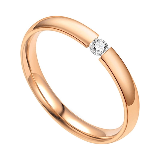 Bague de Couple Mode Bague en Acier Inoxydable Bijou de la Saint-Valentin Cadeau