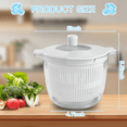 thumbnail image 3 of Salad Spinner 0.75 Gal, 2.9L Vegetable Drainer with Easy-Crank Handle, White Plastic Vegetary Dryer for Kitchen, BPA-Free, 3 of 7