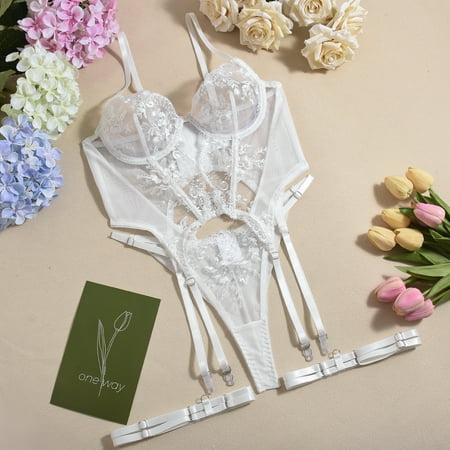Generic Bridal Wedding Dress Sexy Dew Fishbone Strap Sexy Lingerie Three-Piece Set