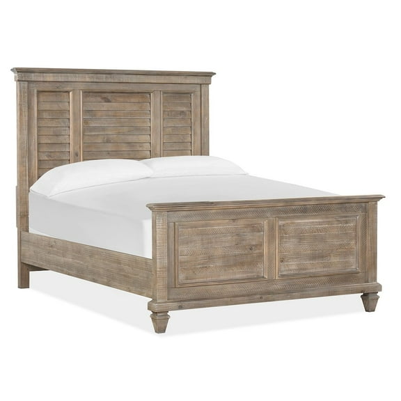 Magnussen Home Lancaster Dovetail Grey Queen Shutter Panel Bed