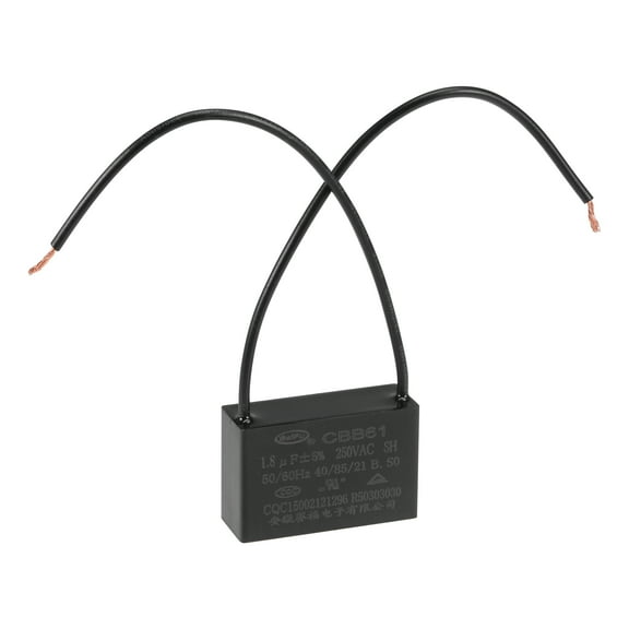 Uxcell 1.8uF 250V AC 2 Wires CBB61 Ceiling Fan Capacitor 1 Pack