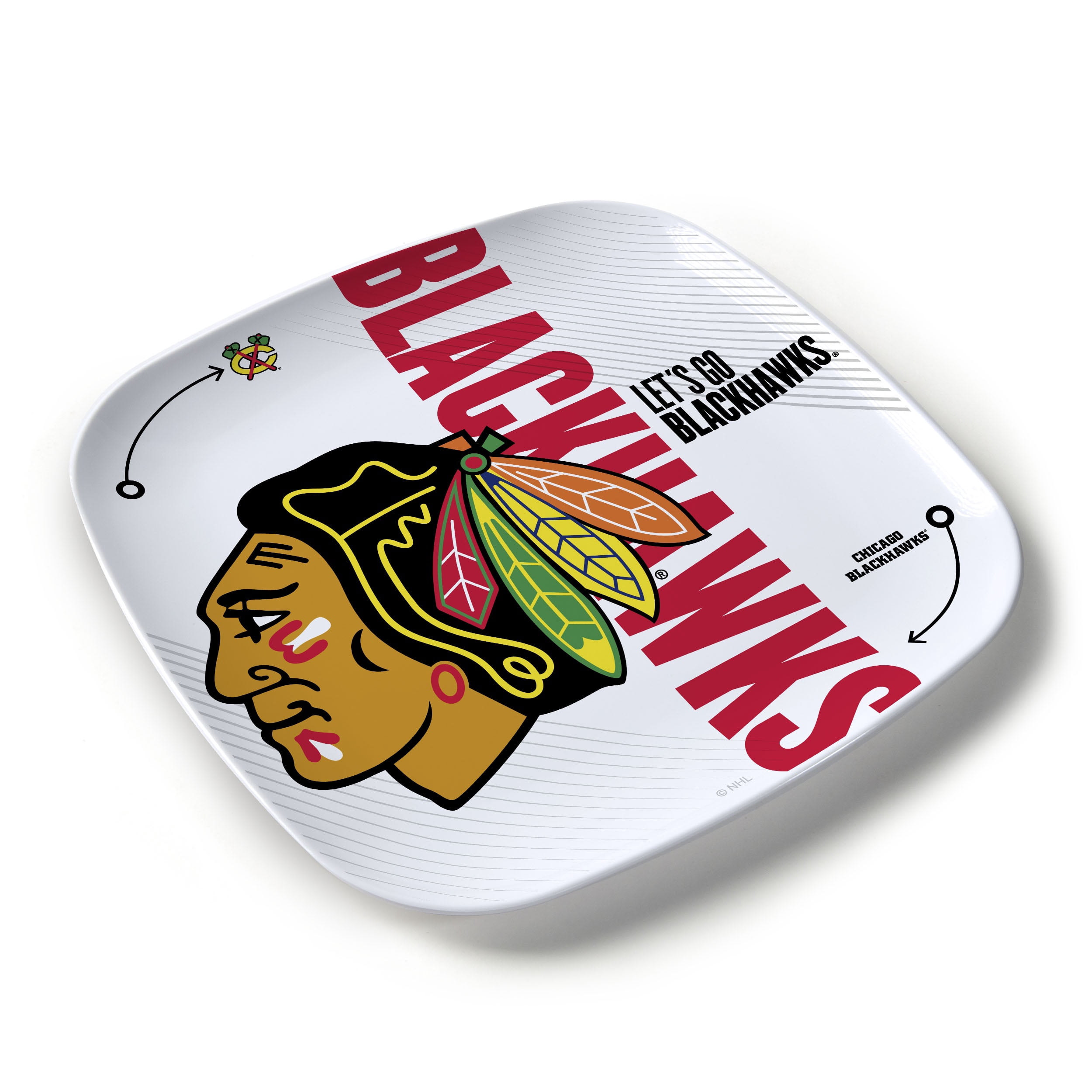 YouTheFan NHL Chicago Blackhawks Large Party Plate