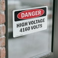 thumbnail image 4 of (2 Pack) High Voltage 4160 Volts OSHA Danger Sign 5 Inch X 3.5 Inch Vinyl Label Decal Sticker Weather Resistant, UV Protected for Workplace, Business, and Construction Site, Made in the, 4 of 7