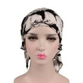 thumbnail image 5 of Clearance under $10 Cotonie Women India Muslim Elastic Turban Print Cotton Hat Head Scarf Wrap, 5 of 6