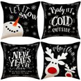 thumbnail image 1 of almohada de Navidad , para decoraciones de Navidad, diseño de búfalo, árbol de Navidad decoración de casa de campo para sofáC4PCS, 1 of 5