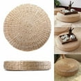thumbnail image 3 of Bobasndm Seat Cushion, Rattan Tatami Cushion Breathable Widely Applied Comfortable Round Straw Weave Handmade Pillow for Floor (40cm), 3 of 9