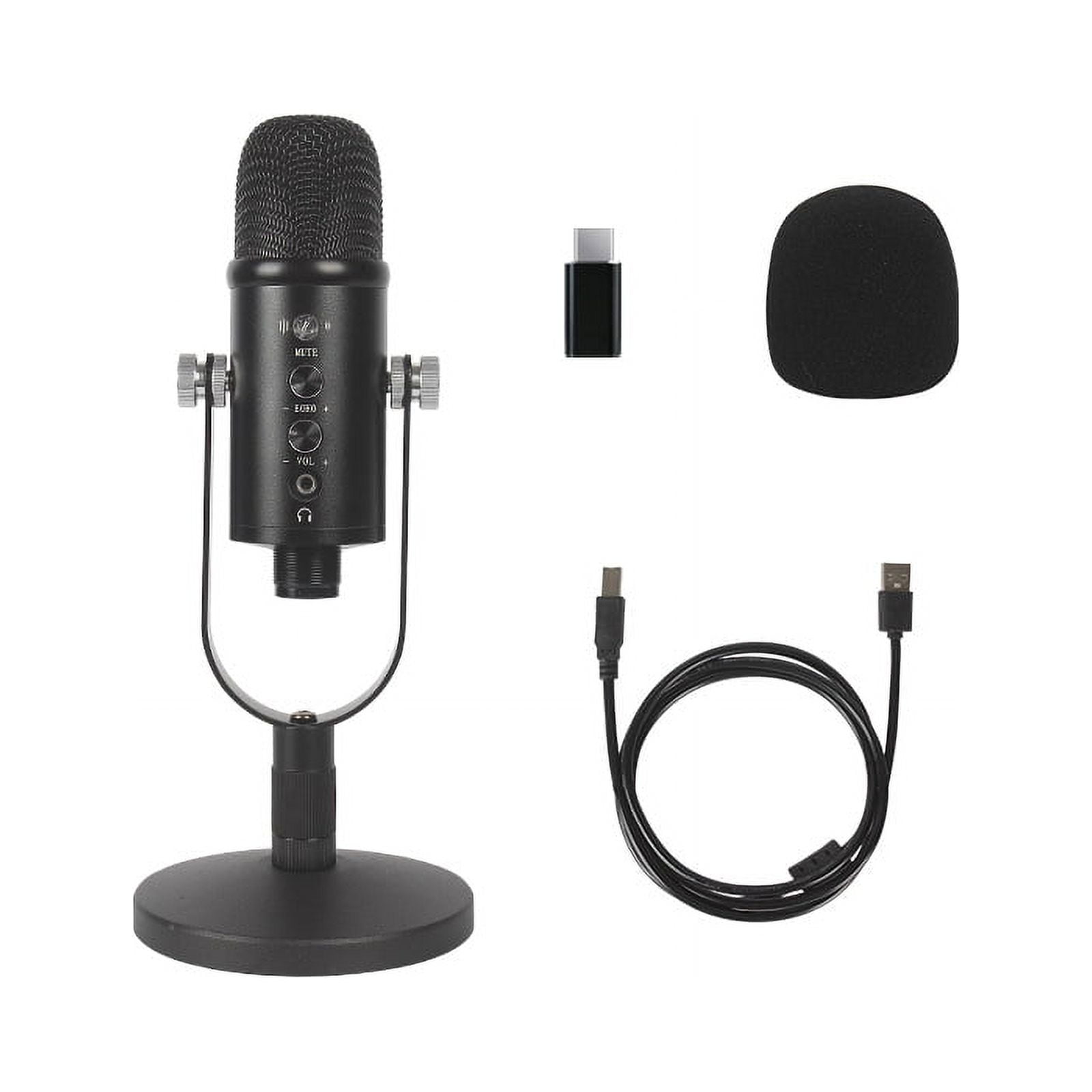 USB Condenser Microphone Computer Gaming EDC Voice Noise Reduction Mic Phone Recording Dubbing Live Streaming Microphone