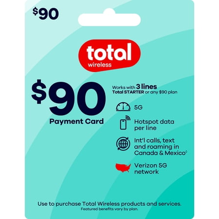Total Wireless $90 Payment Card e-PIN Top Up (Email Delivery)