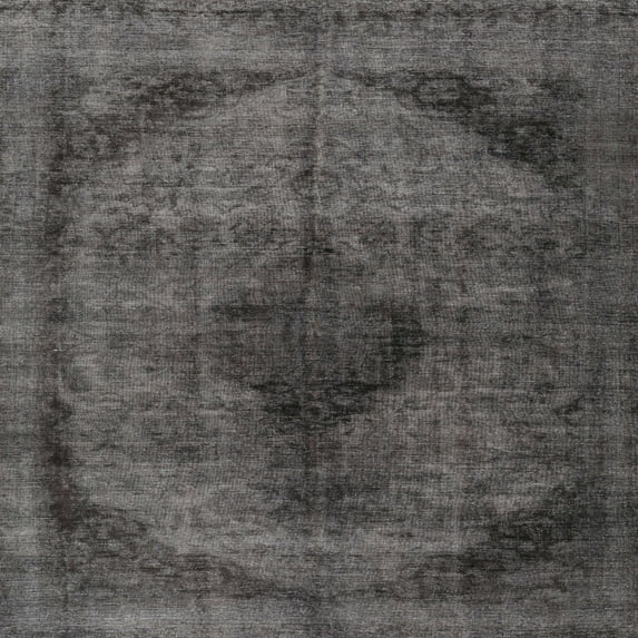 Ahgly Company Machine Washable Indoor Square Traditional Gray Area Rugs, 6' Square