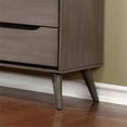 thumbnail image 3 of Bowery Hill 2-Drawer Mid-Century Solid Wood/Wood Veneer/MDF Nightstand in Gray, 3 of 5