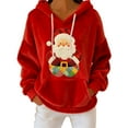 thumbnail image 2 of Roncen Christmas Fleece Hoodies for Women Fuzzy Oversized Hoodie with Pockets Casual Pullover Hooded, 2 of 7