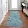 thumbnail image 4 of Dalyn Rugs Machine Washable Indoor/Outdoor Chantille Blue 2'3" x 7'6" Runner Rug, 4 of 7