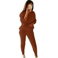thumbnail image 4 of Joau Sweater Sets Women 2 Piece Outfits, Casual Crewneck Chunky Cable Knit Pullover Sweater and Slim Fit Long Pants Winter Pajamas Lounge Set Matching Suits, 4 of 4