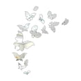 thumbnail image 2 of 14 Pieces Butterfly Wall Decor DIY Mirror 3D Butterfly Stickers Removable Butterfly Decals for Home Bedroom Bathroom Living Room Decor(Butterfly,Silver), 2 of 6