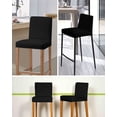 thumbnail image 5 of Pure Black Bar Stool Covers Set of 4, Simple Solid Color Stretch Washable Bar Chair Covers with Backs, Removable Pub Counter Height Chair Cover for Kitchen Dining Room Cafe, 5 of 7