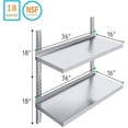 thumbnail image 3 of Four-Tier Stainless Steel Wall Mount Shelf | Heavy-Duty Metal Shelving for Kitchen, Garage, Pantry, Closet, and More (16 in. x 36 in. Two-Tier), 3 of 9