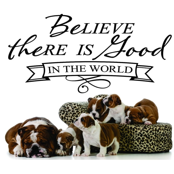 Custom Wall Decal Sticker : Believe There Is Good In The World Inspirational Life Quote 16x24"