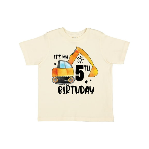 Inktastic Construction Truck It's My 5th Birthday Boys or Girls Toddler T-Shirt
