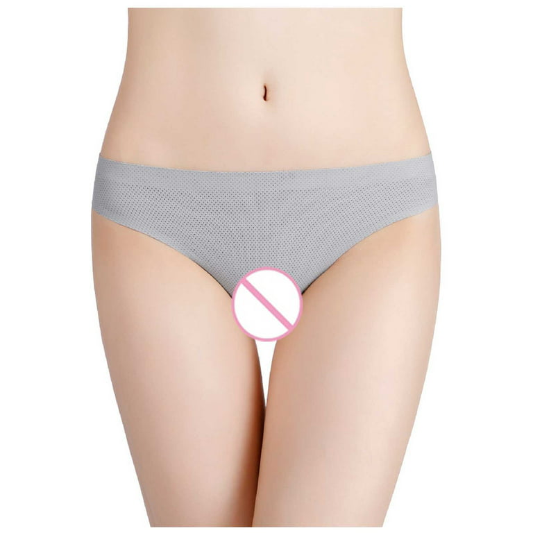 VerPetridure Women's Bikini Brief Underwear Thongs for Women Panties Women  Silky Comfy Low Waist Breathable Sexy Nylon Has Elasticity Underpant