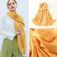 thumbnail image 2 of Women's Yellow Wrap Scarf, Beach Sunshade Scarf,Soft And Cozy, Solid Shawl, Fashion And Warm, Suitable For Girlfriend, Mom, Girls,Teens Student, 2 of 4
