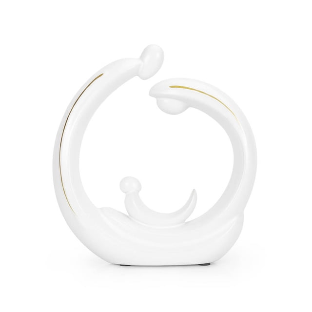 Figura Decorativa Religiosa de Porcelana 23cm - FAMILIADEC - Crown Baccara