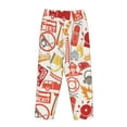 thumbnail image 4 of Kdxio Women's Comfy Stretch Firefighter IconsPrint Drawstring Pajama Pants-XX-Large, 4 of 9