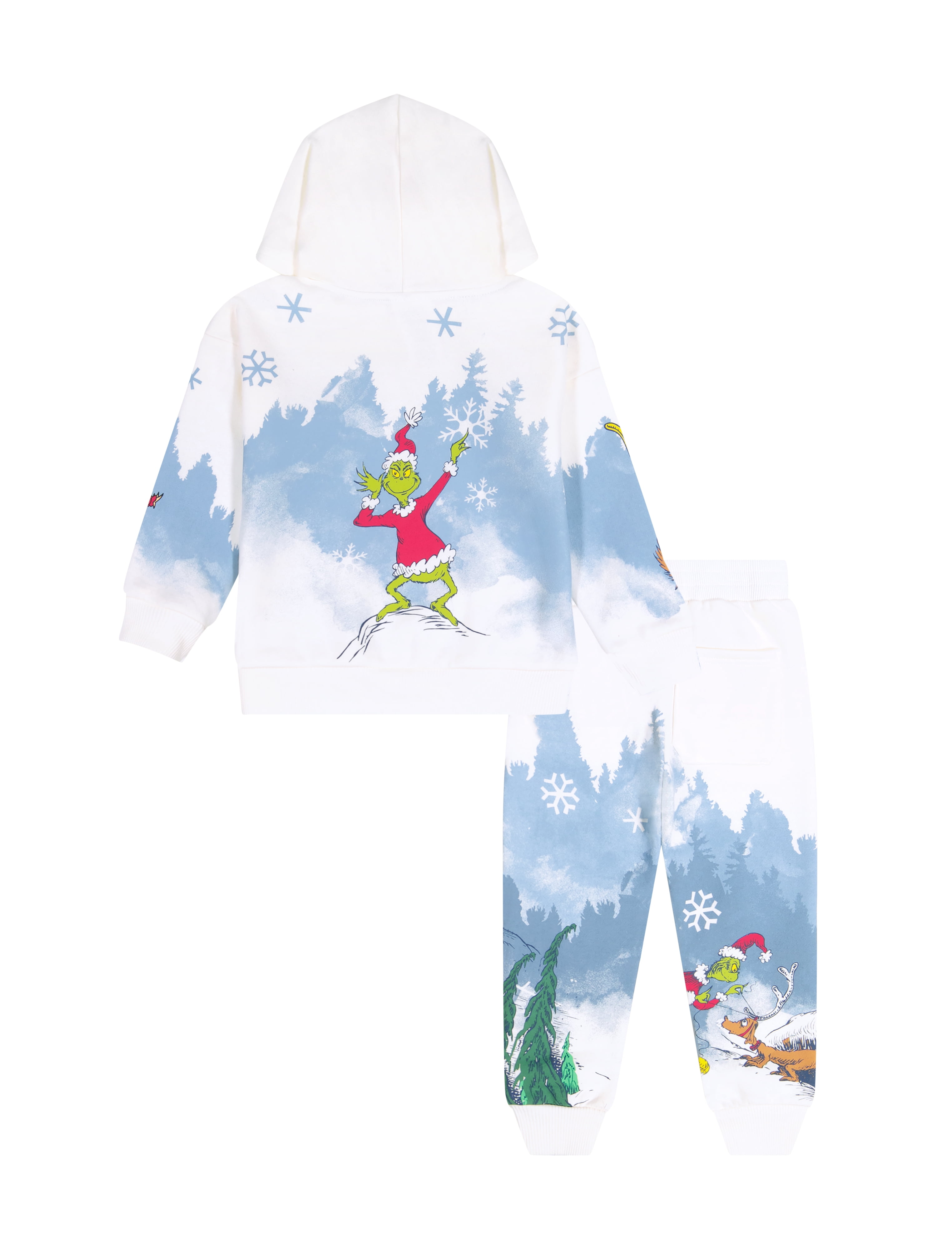 Dr. Seuss The Grinch Toddler Boy Ivory Hoodie and Jogger Set, Sizes 12M-5T