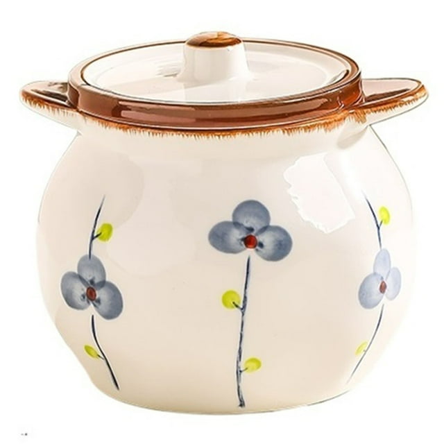 Porcelain Sugar Bowls with Strainer and Spoons, Ceramic Seasoning Container for Home and Kitchen
