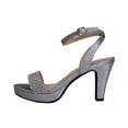 thumbnail image 3 of FLORAL Maria Women Extra Wide Width Stunning Rhinestone Strap Party Dressy Heeled Sandals, 3 of 6