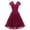Wine, variant on Wedding Guest Dresses for Women Elegant Floral Lace Slim Fitted Cocktail Party Midi Dress Vintage Hollow Out Sleeveless Evening Gown Rockabilly Dress