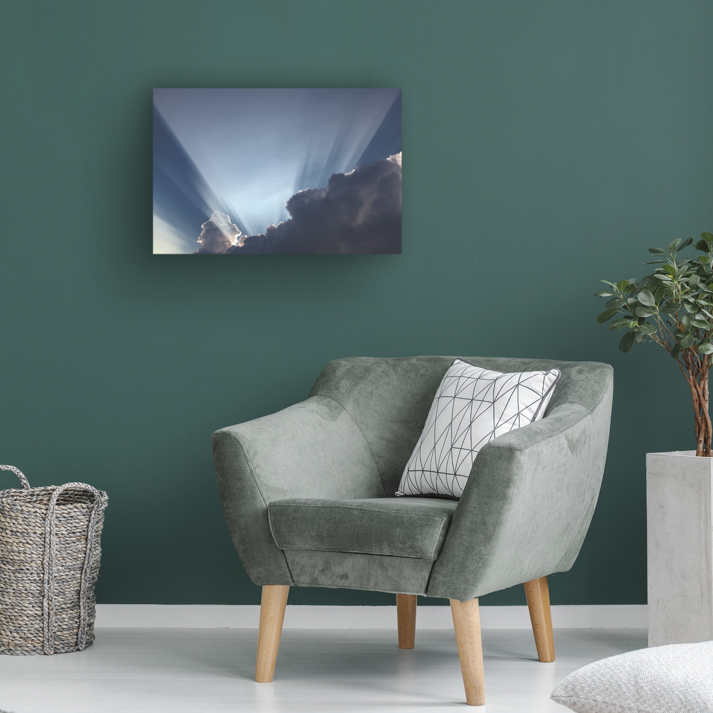 Kurt Shaffer Photographs 'Storm Cloud Sun Rays' Canvas Art