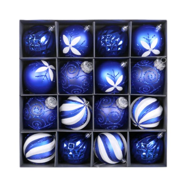16 bolas navideñas, adornos navideños para festivales, centro comercial, Año BLESIY Bolas colgantes