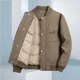thumbnail image 2 of Chaqueta de plumón de pato blanco de invierno para hombre, cuello de béisbol, chaqueta corta de plumón, cuello alto, ropa de trabajo ligera informal para hombre, 2 of 4