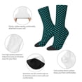 thumbnail image 4 of Balery Black And Teal Checkerboard Calcetas Largas con Estampado para Hombre y Mujer – Suaves y Transpirables, Talla Única (US 5-11), 4 of 6