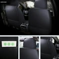 thumbnail image 4 of HuaGuan 5-Seat Set Seat Covers for Kia Sorento 2007-2021 - Breathable Leather Car Seat Covers Vehicle Seat Protector (5-Seat Set, Black), 4 of 6