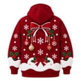 thumbnail image 6 of CAIVO Men Women Unisex Christmas Pet Pouch Hoodie Snowman Sweatshirt with Pocket for Dogs Cats With Zipper Pockets For Holiday Party Tops, 6 of 6