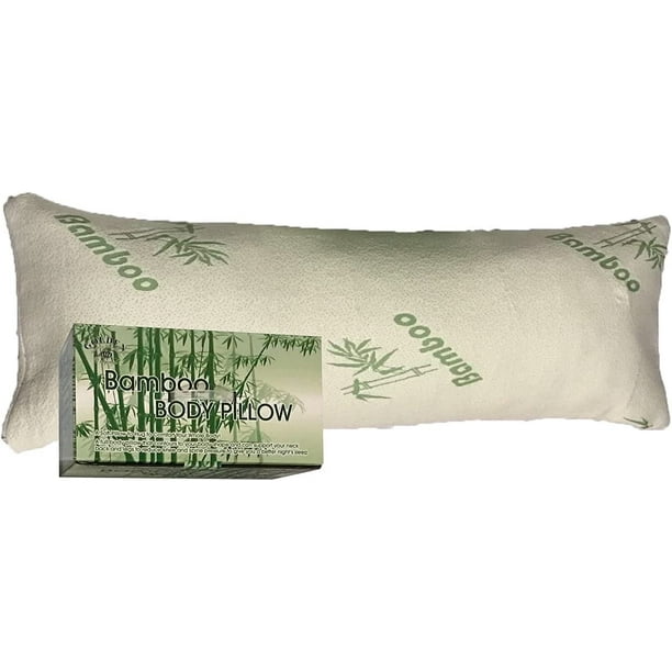 Body Bamboo Pillow Shredded Memory Foam for Sleeping Ultra Soft, Cool & Breathable Cover with