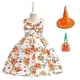 thumbnail image 2 of Vestido sin mangas de calabaza para niñas, gala de Halloween para niños, 2 of 5