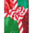 thumbnail image 5 of iiniim Girls Sequin Color Block Christmas Dance Dress Costume Xmas Party Red 8, 5 of 7